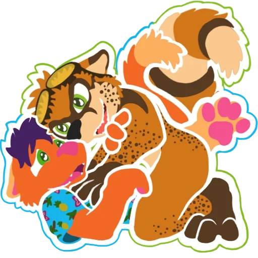 anime, lion tiger, tiger love, pola harimau, anime bayi harimau