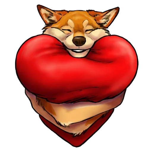 heart, coeurs de renard, coeur de chien de chai, cœur de petit renard