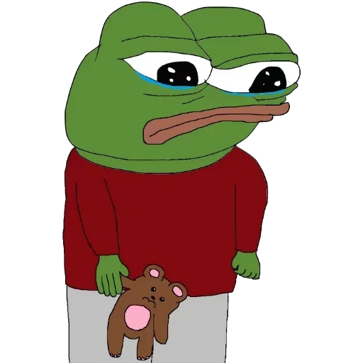 pepé, crapaud pepe, pepe flex, grenouille, triste pepe