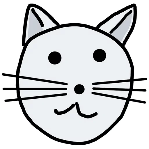 badge cat, drawing and marking cat, pictogram of cat, the muzzle of a cat, the cat's face motioned