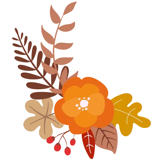 fiori dell'autunno, foglie di fiori, modelli autunnali, vettore del bouquet autunnale, disegno delle foglie autunnali