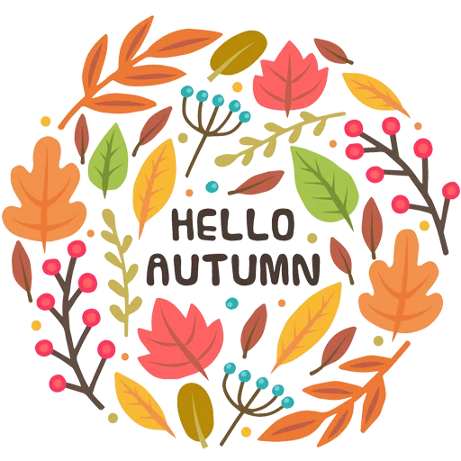 hello autumn, autumn vector, autumn poster, autumn posters, hello autumn poster