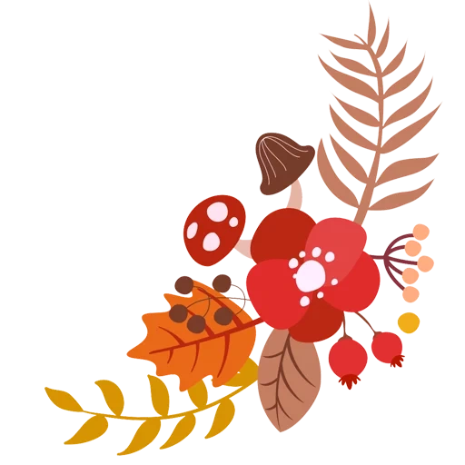 autumn sheet, flowers leaves, autumn patterns, autumn leaves, autumn bouquet vector