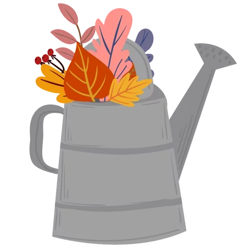 cup, leaves autumn, lake flowers, vector illustrations, lake in autumn leaves