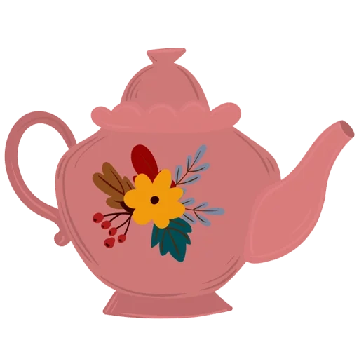 bollitore, teiera, bollitore rosa, teapot applicazione, teiera