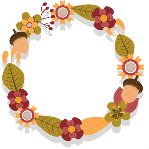 wreath, autumn frame, round frame, flower wreath, frame circle flowers