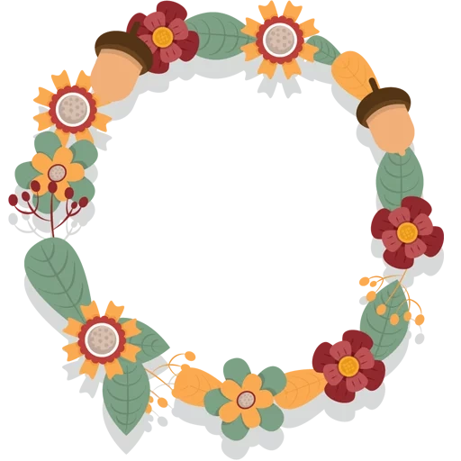 wreath, wreath vector, round frame, flower wreath, flower frames