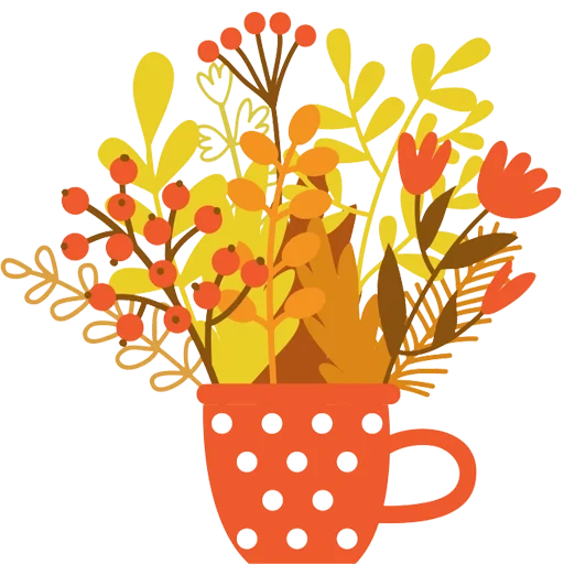autumn bouquet, drawing autumn bouquet, autumn bouquet of graphics, vase in autumn leaves, vase in autumn leaves drawing