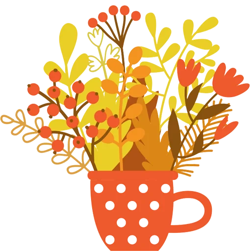 bouquet de outono, desenho de bouquet de outono, bouquet de outono de gráficos, vaso em folhas de outono, vaso no desenho de folhas de outono