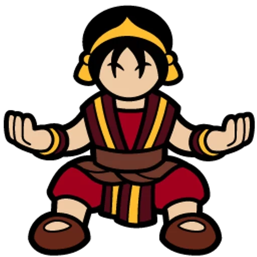 asiatico, umano, mini avatar, samurai giapponese, cartoon samurai