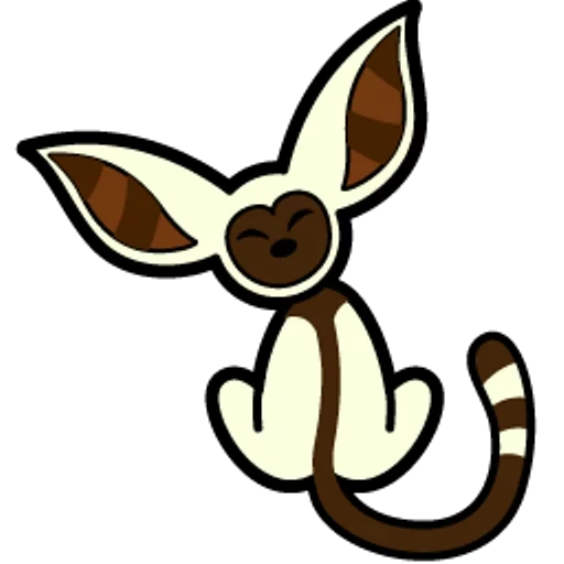 mo mo avatar, desenho de avatar, lenda do avatar sobre aang lemur