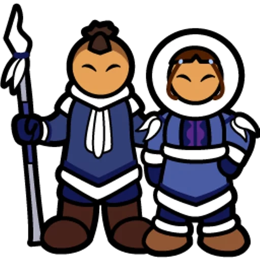 asia, eskimo, ilustrasi eskimo, jetika kartun avatar, bengrad tenplei avatar mini