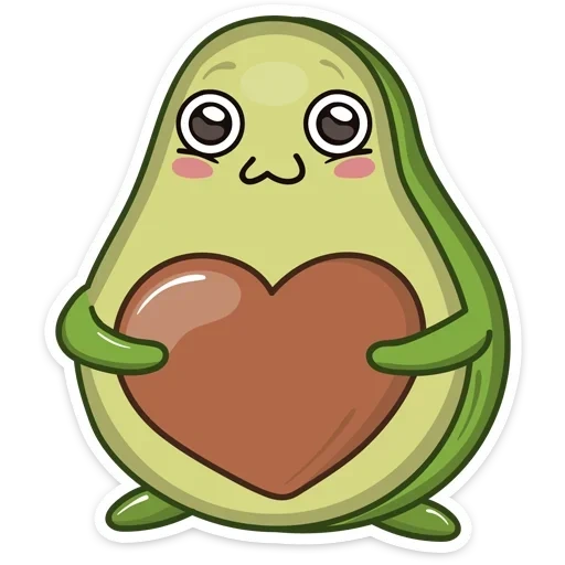 avocadics, avocadics are cute, avocado stickers, cute avocadics drawing