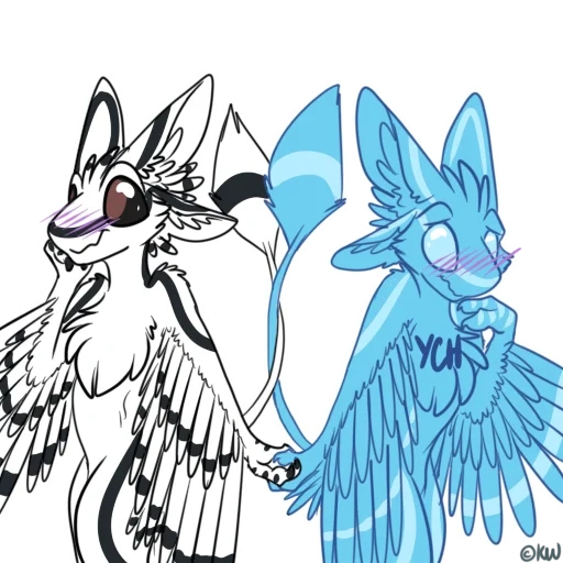 avali, furry drawings, angel dragon reference