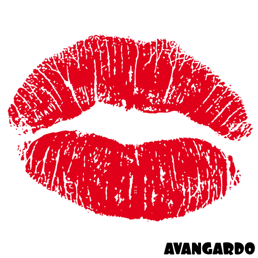 labbra sorridente, labbra di pop art, bacio delle labbra, kiss of klipath, impronta digitale del rossetto