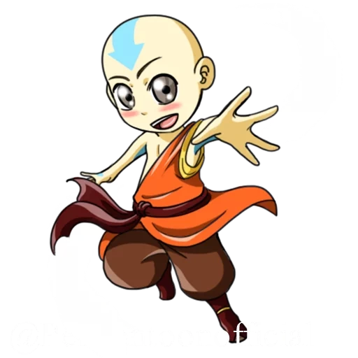 aang, chibi aang, aang avatar, avatar la leyenda de aang, avatar legend about aang 3d