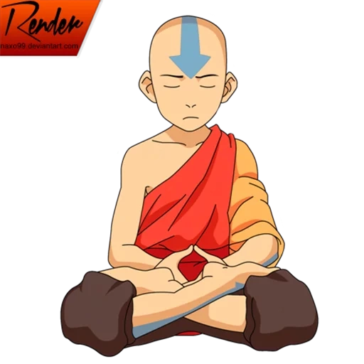 an ang, meditazione avatar di aang, aunger avatar posizione del loto, la leggenda di avatar di aon aon, la leggenda di aang la meditazione di aang
