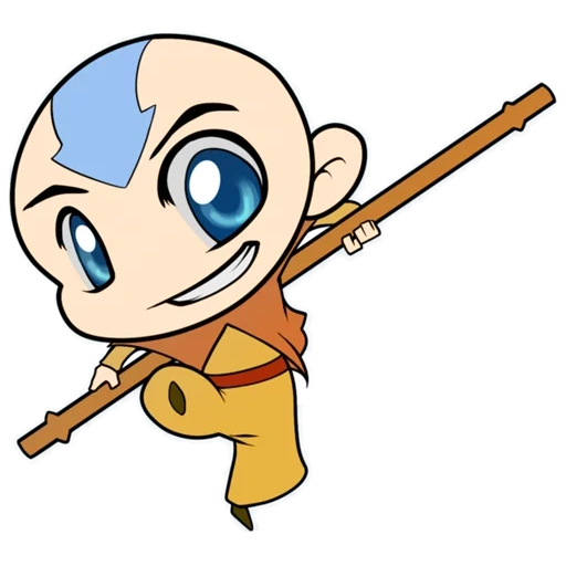 ang angga, aang di tebing merah, aang inkarnasi, fangko pope aang, aang chibi painting