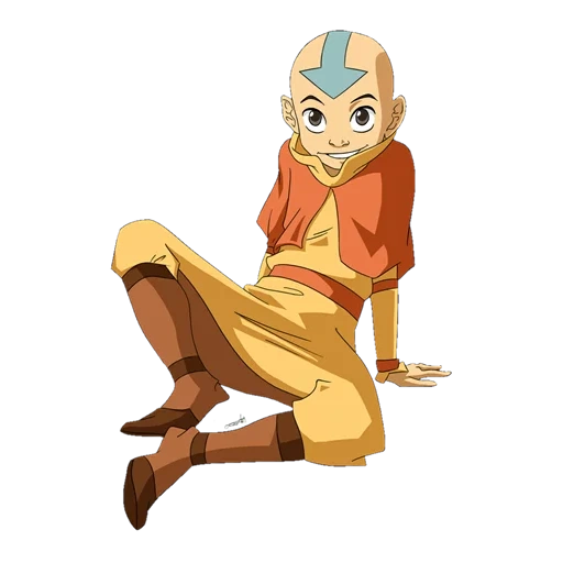 aang, aang avatar, aang sonríe, avatar la leyenda de aang, personajes avatar legend sobre aang