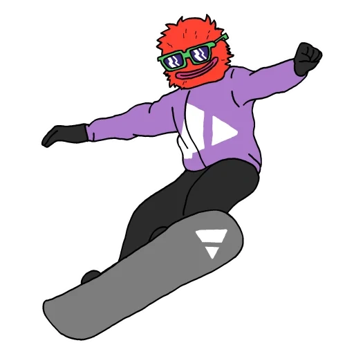 kegelapan, snowboard, pixel snowboard, kartun ski, ilustrasi snowboarder