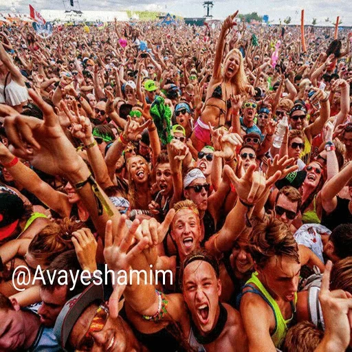 folla, umano, il festival, l'uomo della folla, festival estivo