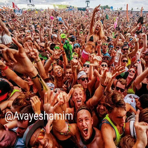 foule, humain, le festival, l'homme de la foule, festival d'été