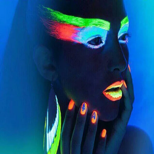 the light, neon farben, neon farbe, make-up neon, lumineszierende farben