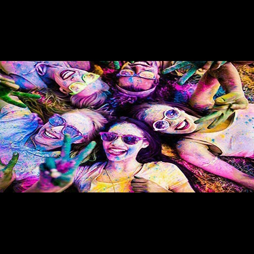 people, fun, bright colors, multicolored, various paints