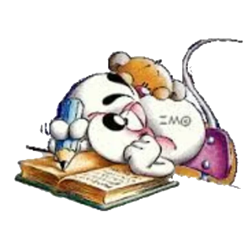gıf, notebook, didle mouse, the mouse is sleeping, animation of presentation russian language