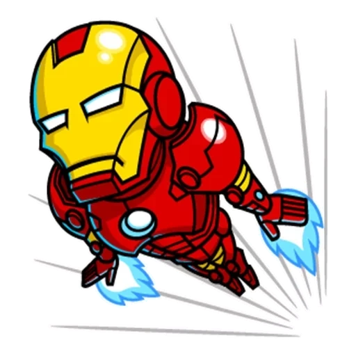 iron man, marvel mini hero, self-adhesive iron man, iron man cartoon, iron man cartoon