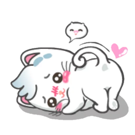 gatto, kawaii, gatto nevoso, bella kawaii, disegni di kawaii carini