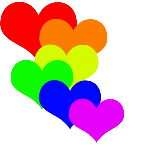 цветные сердечки, сердечки по цветам, сердечки разного цвета, сердечки разных цветов, разноцветные сердечки заставки телефон