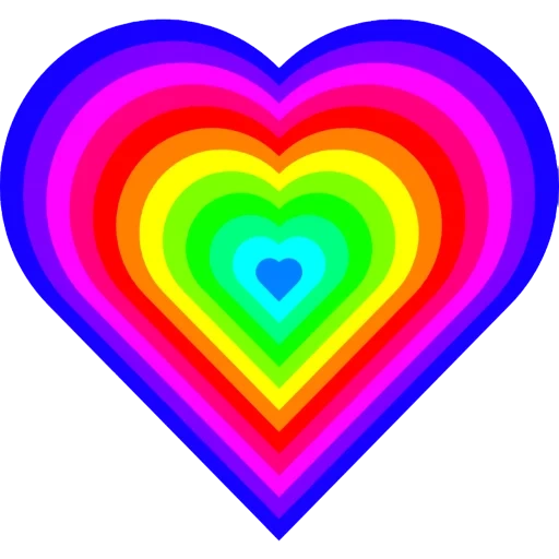 arc-en-ciel en forme de cœur, cœur de couleur, rainbow heart, jeu de cœur arc-en-ciel, rainbow heart little