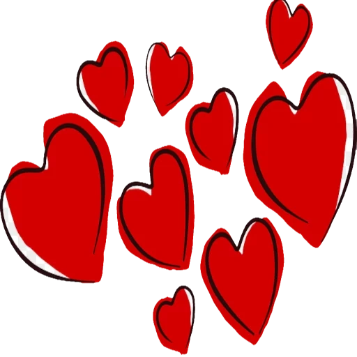 heart, red hearts, the heart of cutting, hearts of st valentine's day, cool hearts with a transparent background