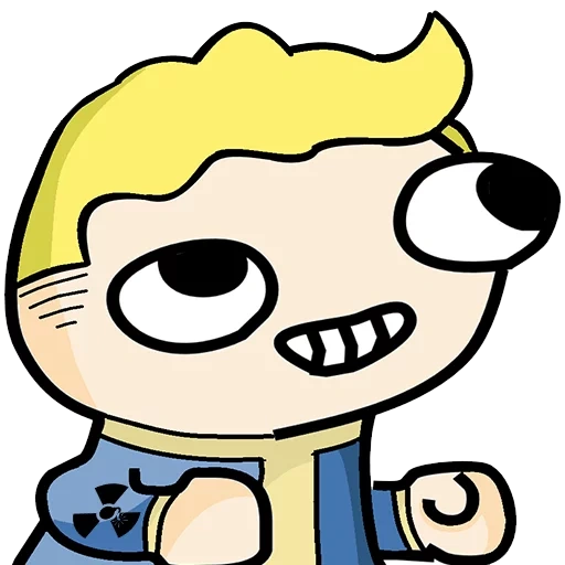 anime, cadere, vault boy, lo scontro