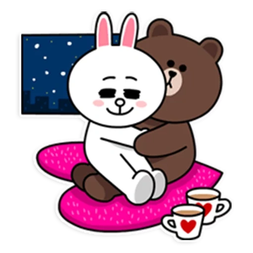 cony brown, brown cony, line friends, line cony and brown