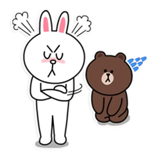 line friends, line brown wallpaper, cony and brown quarrel, bear bear brown rabbit connie