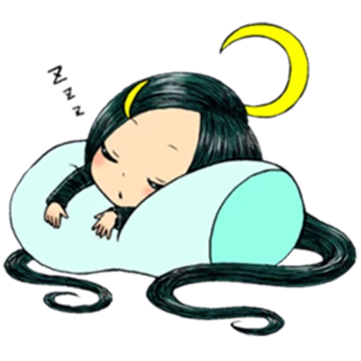 cat, anime, anime chibi, the little girl is drowsy, cartoon character