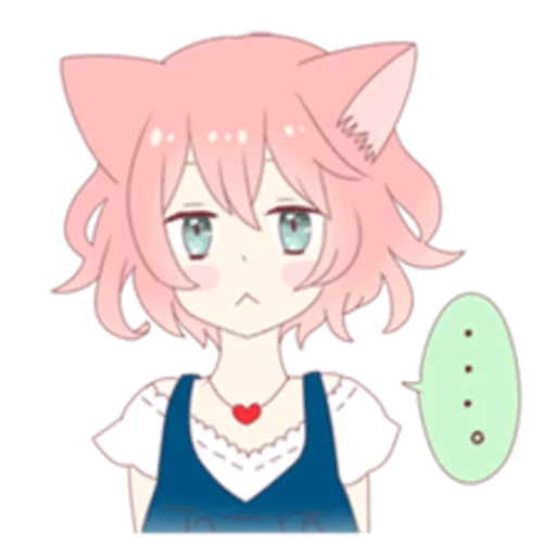 garota gato, arte de animação, mari koneko, nekomiya hinata, animação kawai neko