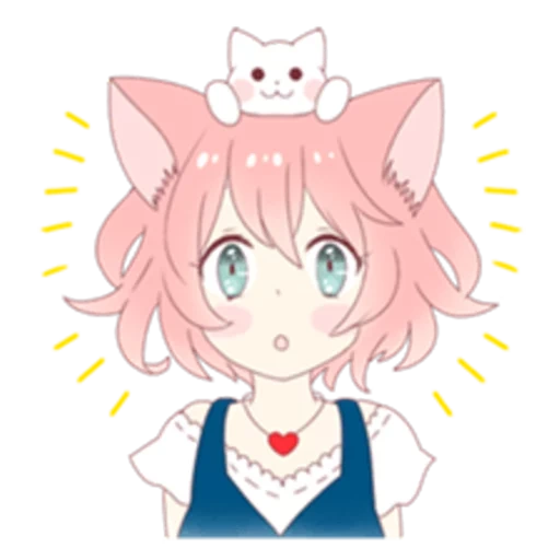 garota gato, animação neko, animação de kawai, mari koneko, animação kawai neko