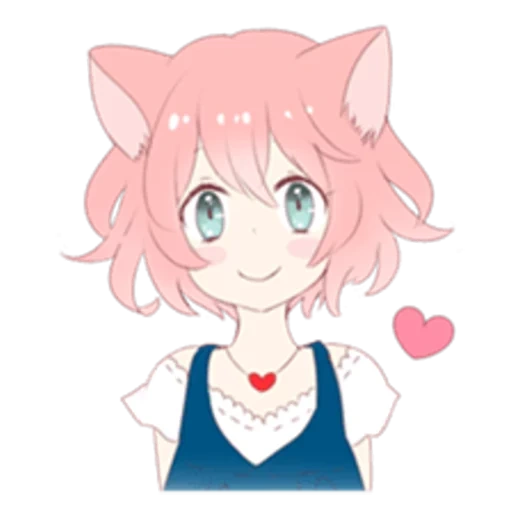 arte de anime, mari koneko, emoticones de anime, anime girl neko, el anime no es como