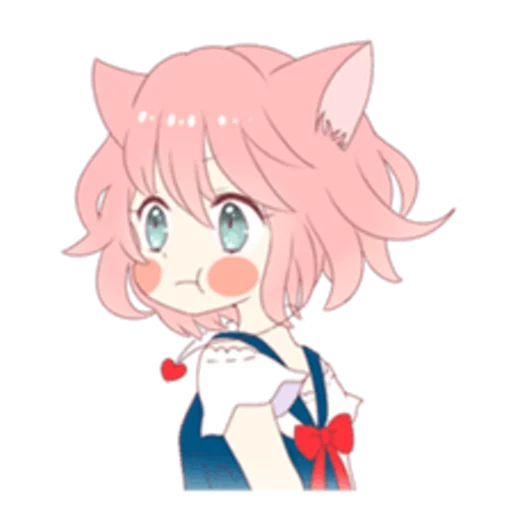 garota gato, mari koneko, animação de kawai, querida xia yue, animação kawai neko