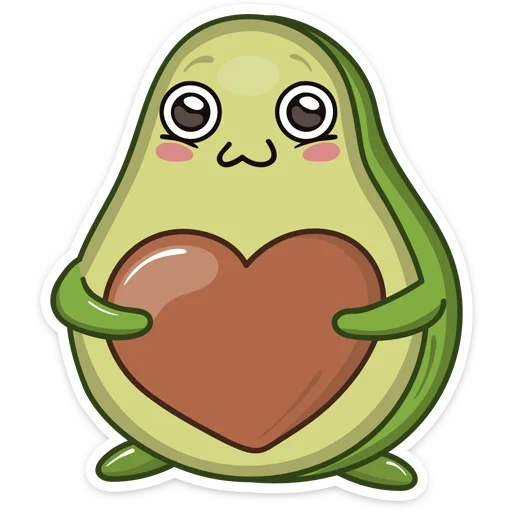 avocado, avocado is cute, avocado heart