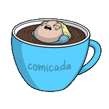 una taza de café, lindo café, el café es divertido, cafe mañanero, anastasia de cómics