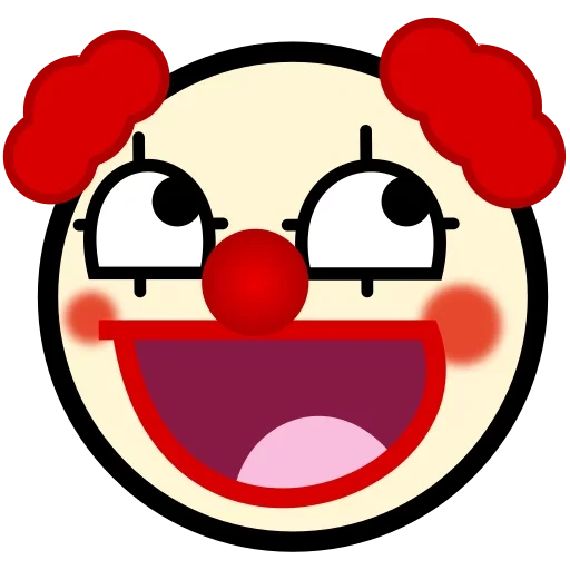 clown, sourire de clown, le visage du clown, emoji de clown, clown emoji