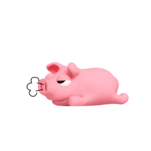 anak babi, babi, gondong, gondong squish, babi merah muda