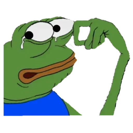 pepe, una rana, pepe mem, rospo di pepe, frog pepe triste