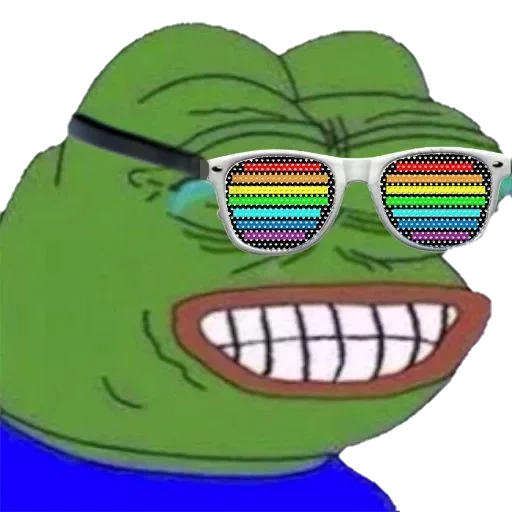 pepe, pepe frog, faccia sorridente di rana pepe