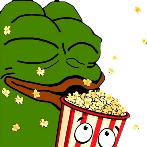 pepe frog, pepe popcorn, frog pepe, pepe popcorne, popkorna drawing