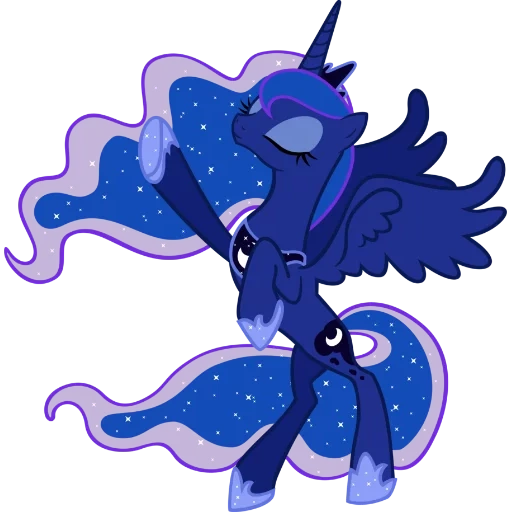 kuda poni bulan, bulan princess, putri luna mlp, putri luna pony, midnight princess luna